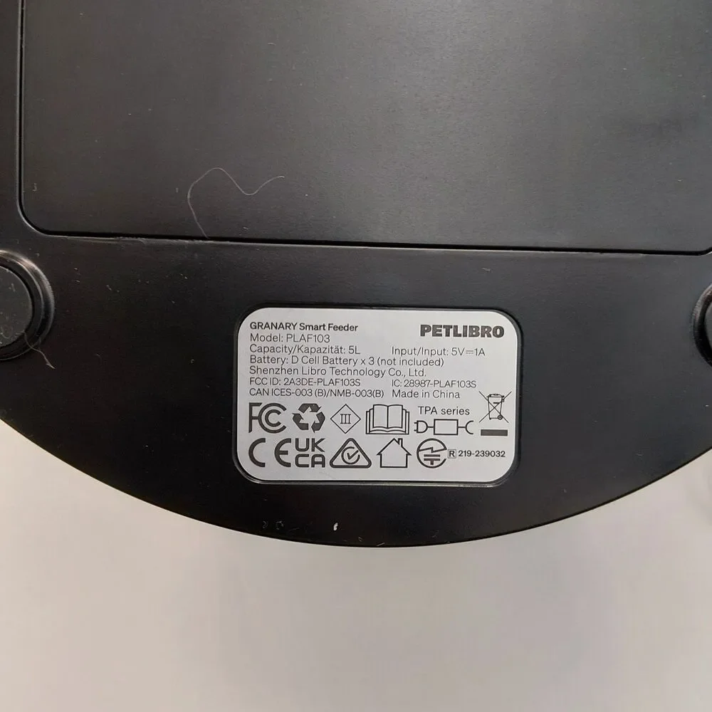 PETLIBRO Granary WIFI Dual Bowl PLAF 103 Smart Pet Feeder, 5L APP control Black